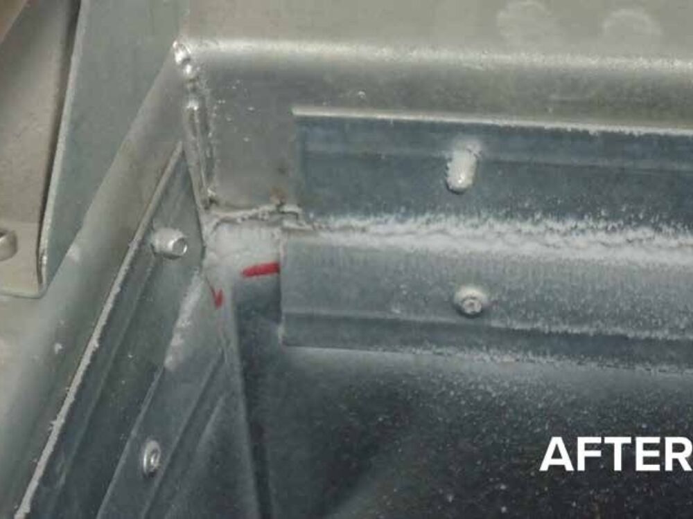 Example ductwork after Aeroseal Large